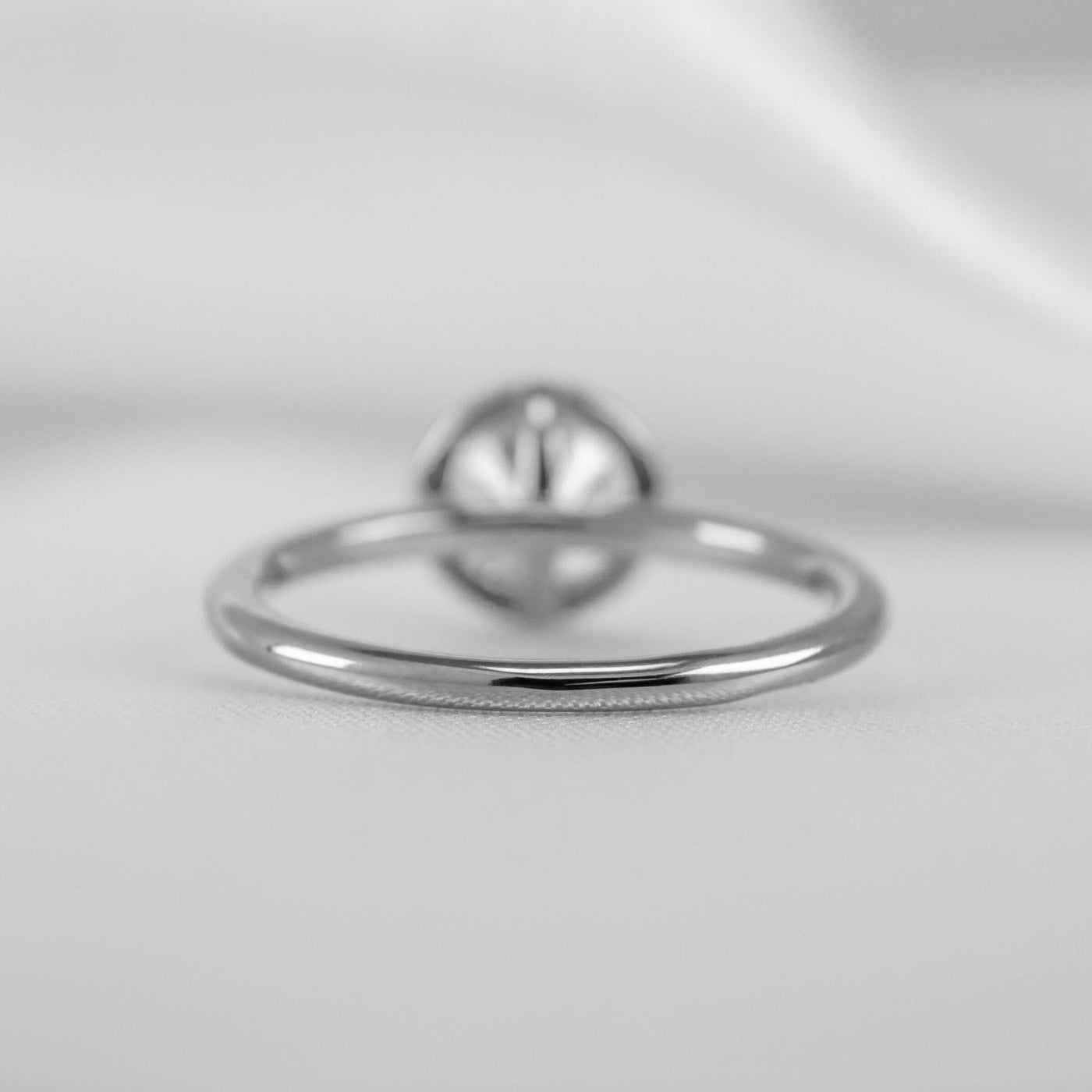 Shown in 1.0 Carat * The Nova Bezel Diamond Engagement Ring | Lisa Robin#color_18k-white-gold