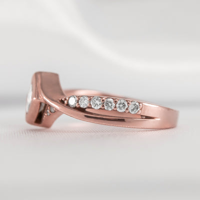 Shown in 1.0 Carat * The Oakley Twist Princess Cut Diamond Engagement Ring | Lisa Robin#color_14k-rose-gold