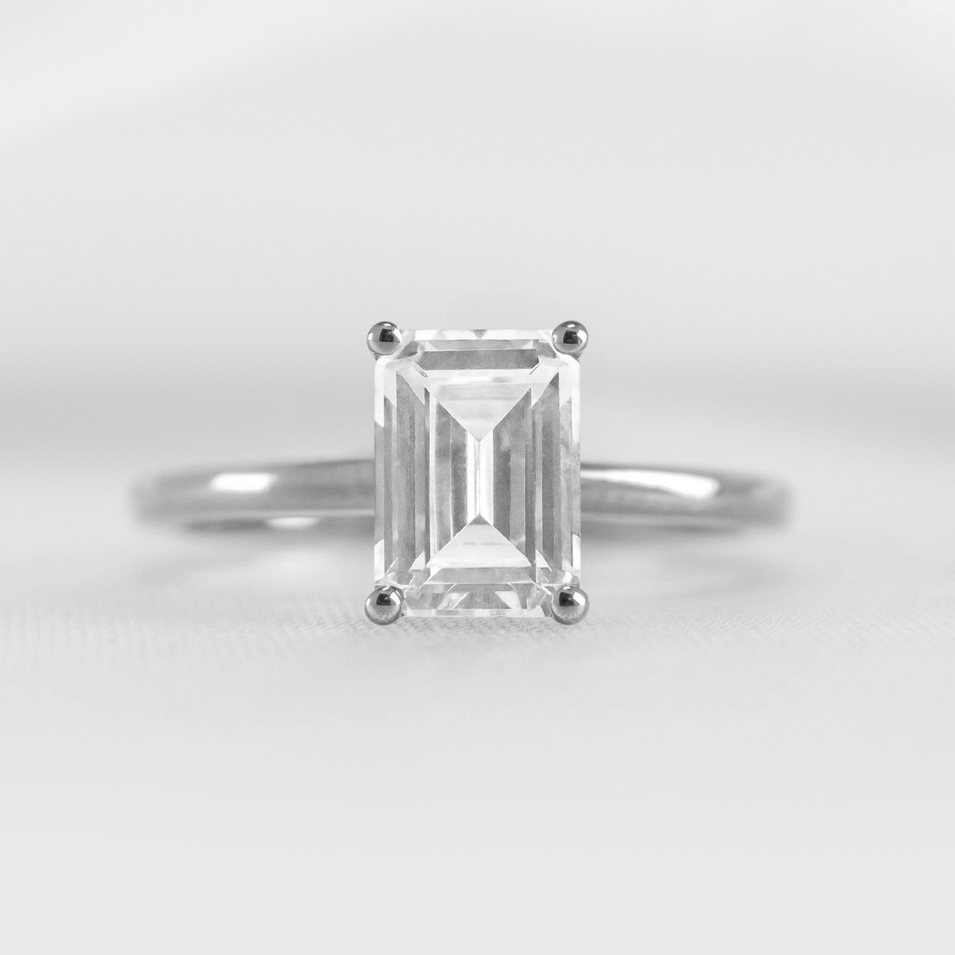 Olivia 1.5 Carat Emerald Cut Diamond Solitaire Ring