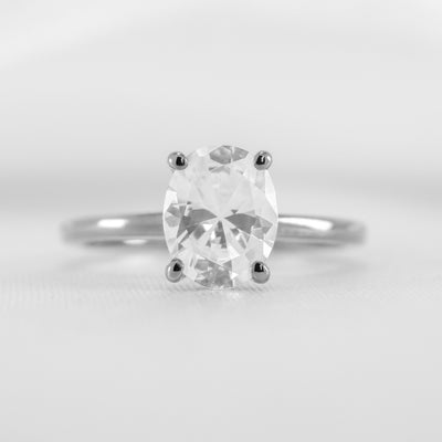 Shown in 1.5 carat Diamond* The Olivia Diamond Solitaire Engagement Ring | Lisa Robin#color_14k-white-gold