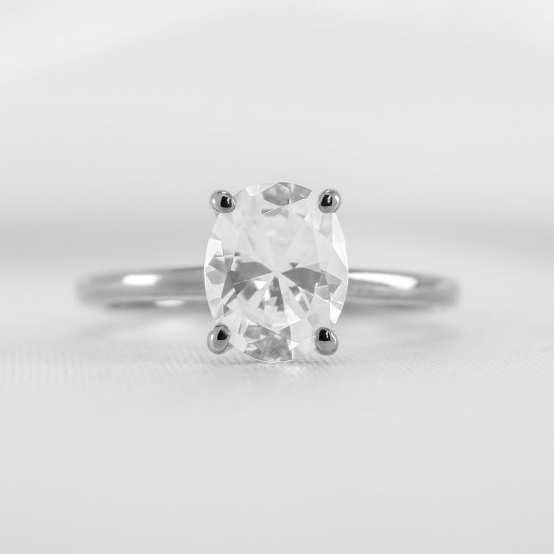 Shown in 1.5 carat Diamond* The Olivia Diamond Solitaire Engagement Ring | Lisa Robin
