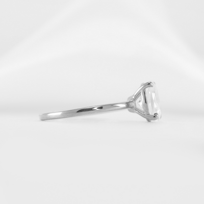 Shown in 1.5 carat Diamond*The Olivia Diamond Solitaire Engagement Ring | Lisa Robin#color_platinum