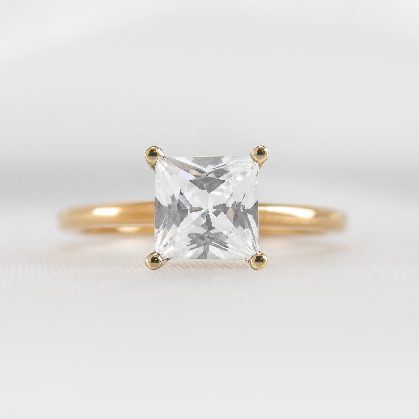 Shown in 1.5 carat * The Olivia Diamond Solitaire Ring | Lisa Robin#shape_princess