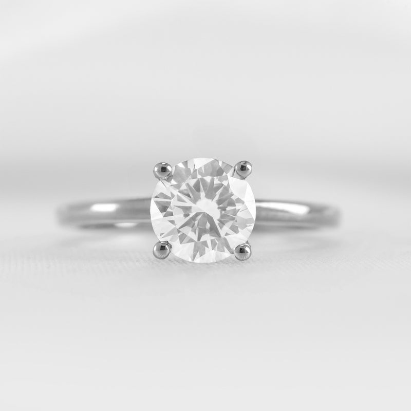 Shown in 1.0 carat Diamond* The Olivia Diamond Solitaire Engagement Ring | Lisa Robin