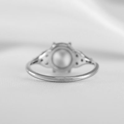 Shown in 1.35 carat Diamond* The Parker Rose Cut Diamond Ring | Lisa Robin#color_14k-white-gold