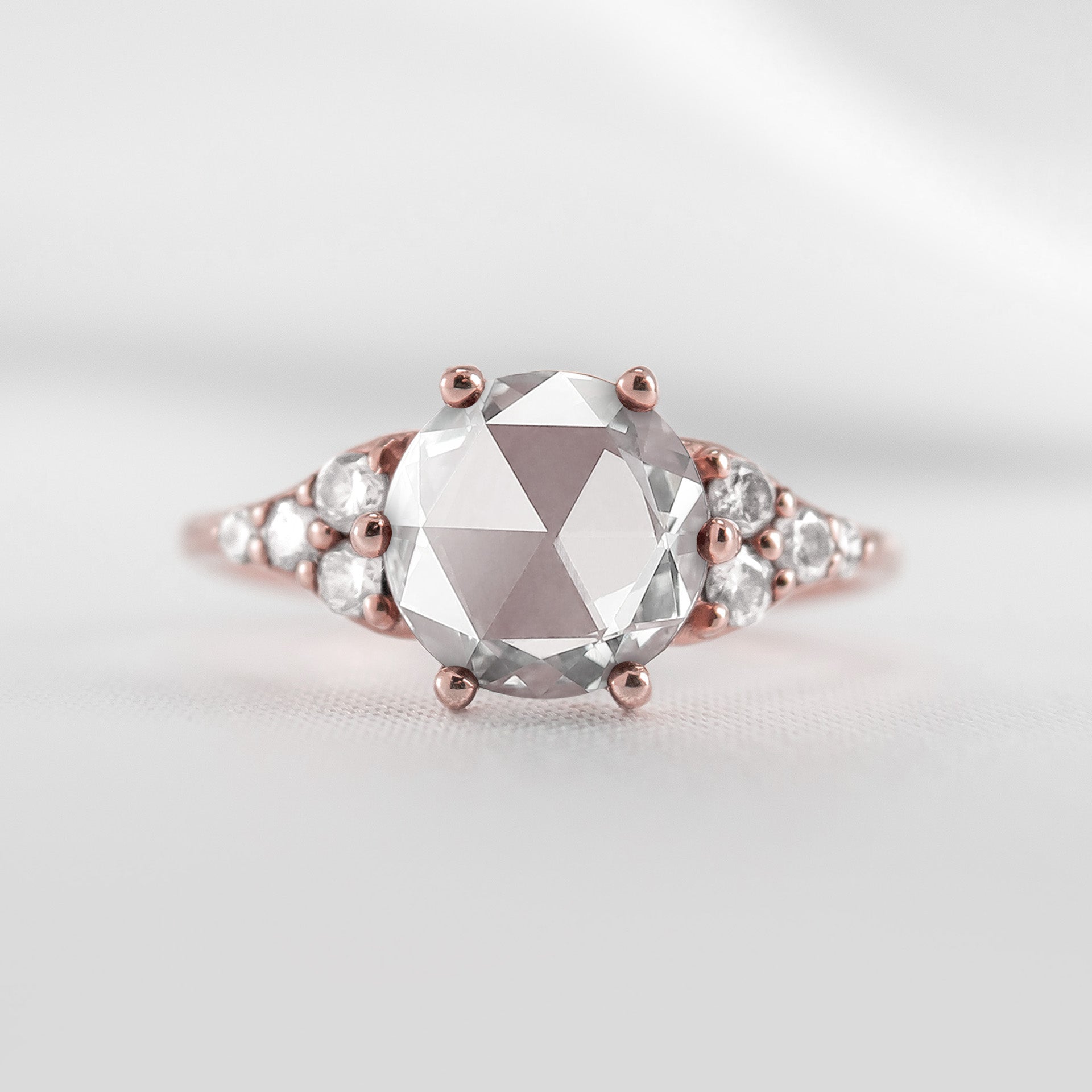 Shown in 1.35 carat*The Parker Rose Cut Diamond Ring | Lisa Robin#color_14k-white-gold