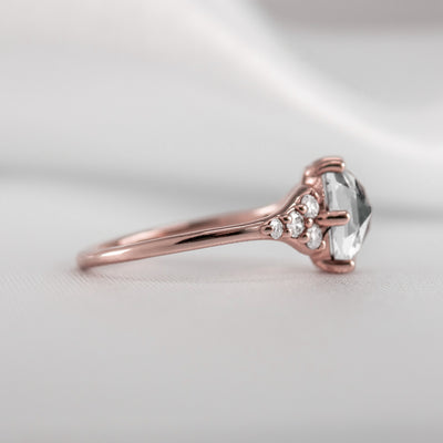 The Parker Rustic Diamond Cluster Ring - Lisa Robin#color_14k-rose-gold