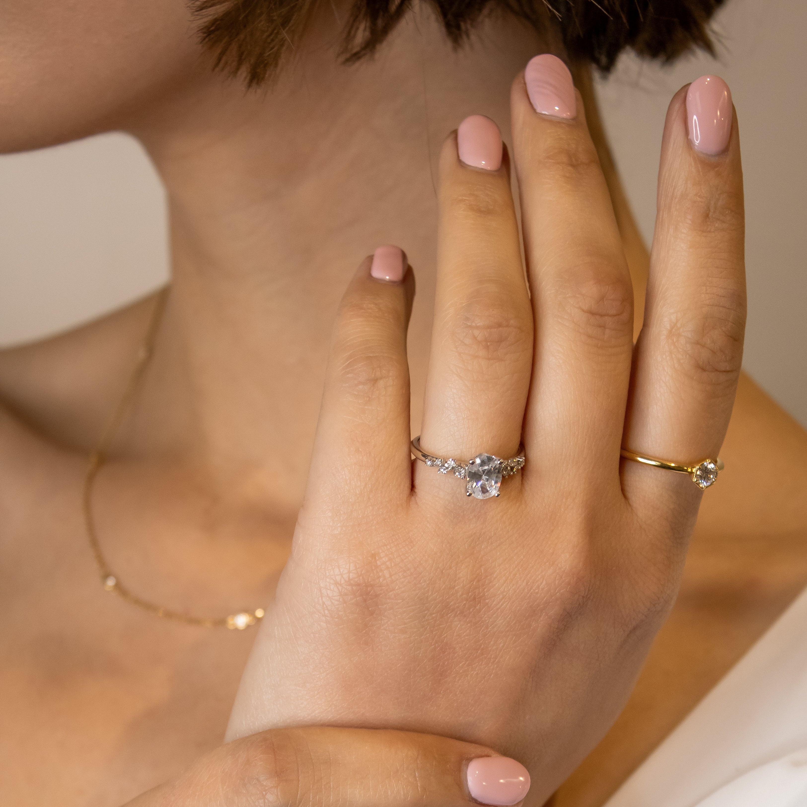 The Polaris Scatter Diamond Engagement Ring