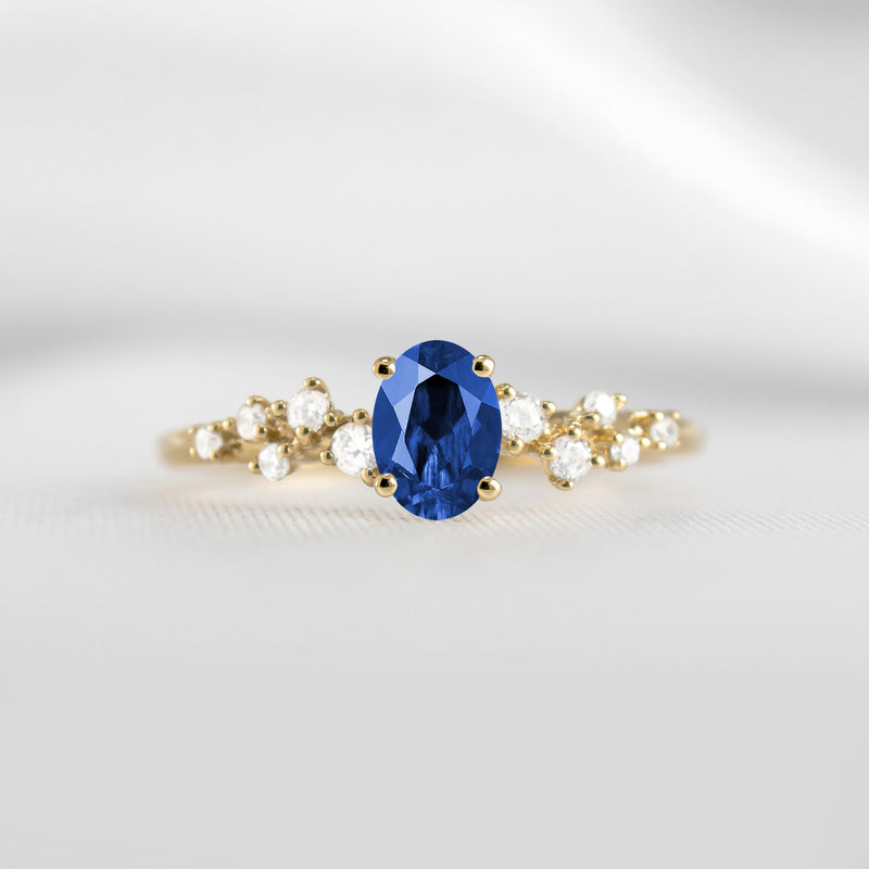 Shown in 1.0 carat Blue Sapphire*The Polaris Sapphire Engagement Ring | Lisa Robin