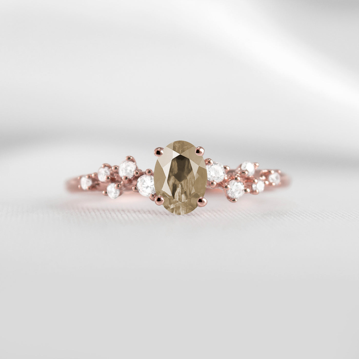 Shown in 1.0 carat Champagne Diamond*The Polaris Sapphire Engagement Ring | Lisa Robin#color_14k-rose-gold
