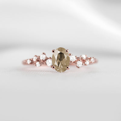 Shown in 1.0 carat Champagne Diamond*The Polaris Sapphire Engagement Ring | Lisa Robin#color_14k-rose-gold
