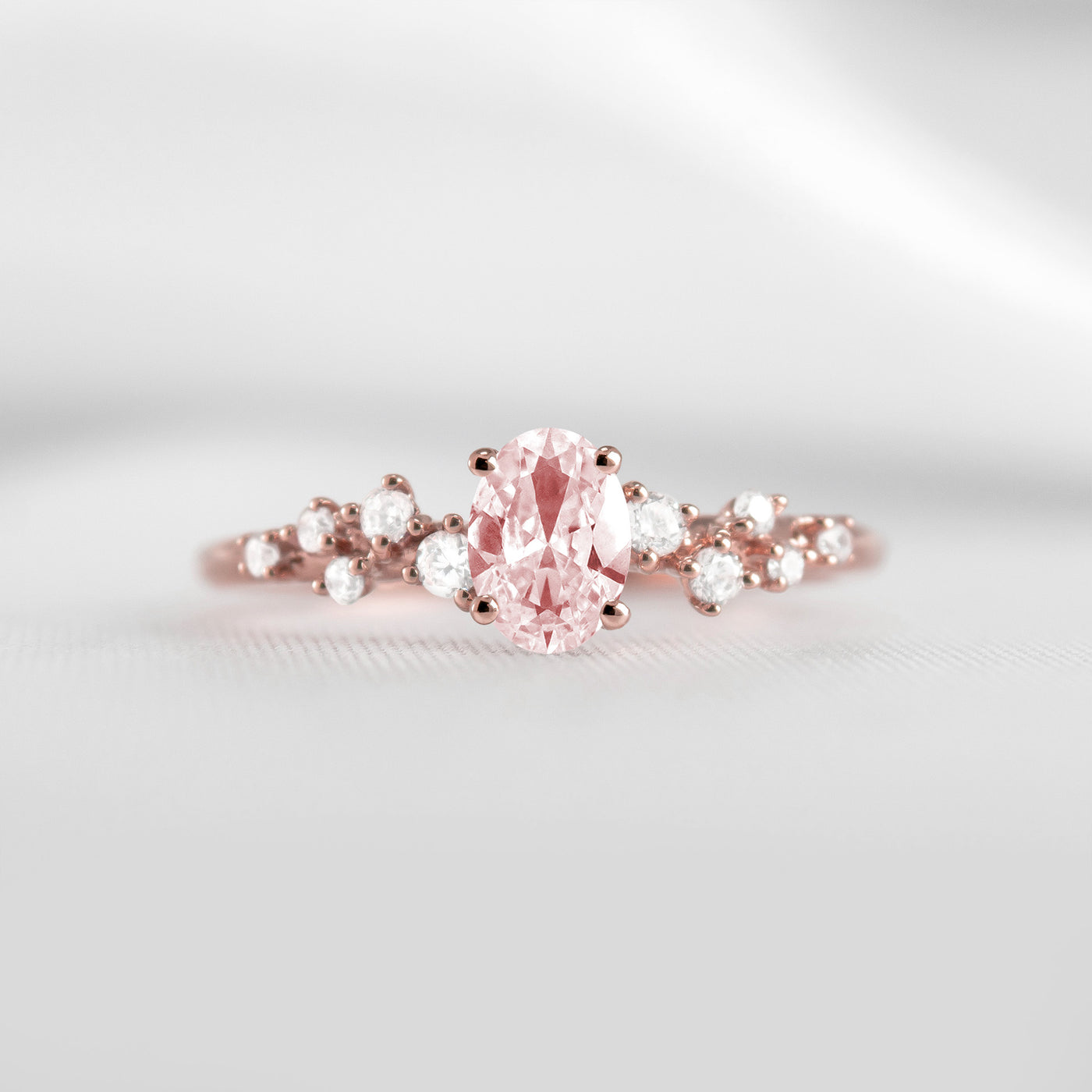 Shown in 1.0 carat Morganite*The Polaris Sapphire Engagement Ring | Lisa Robin#color_14k-rose-gold