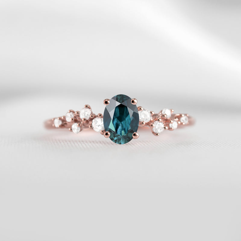 Shown in 1.0 carat Teal Sapphire*The Polaris Sapphire Engagement Ring | Lisa Robin