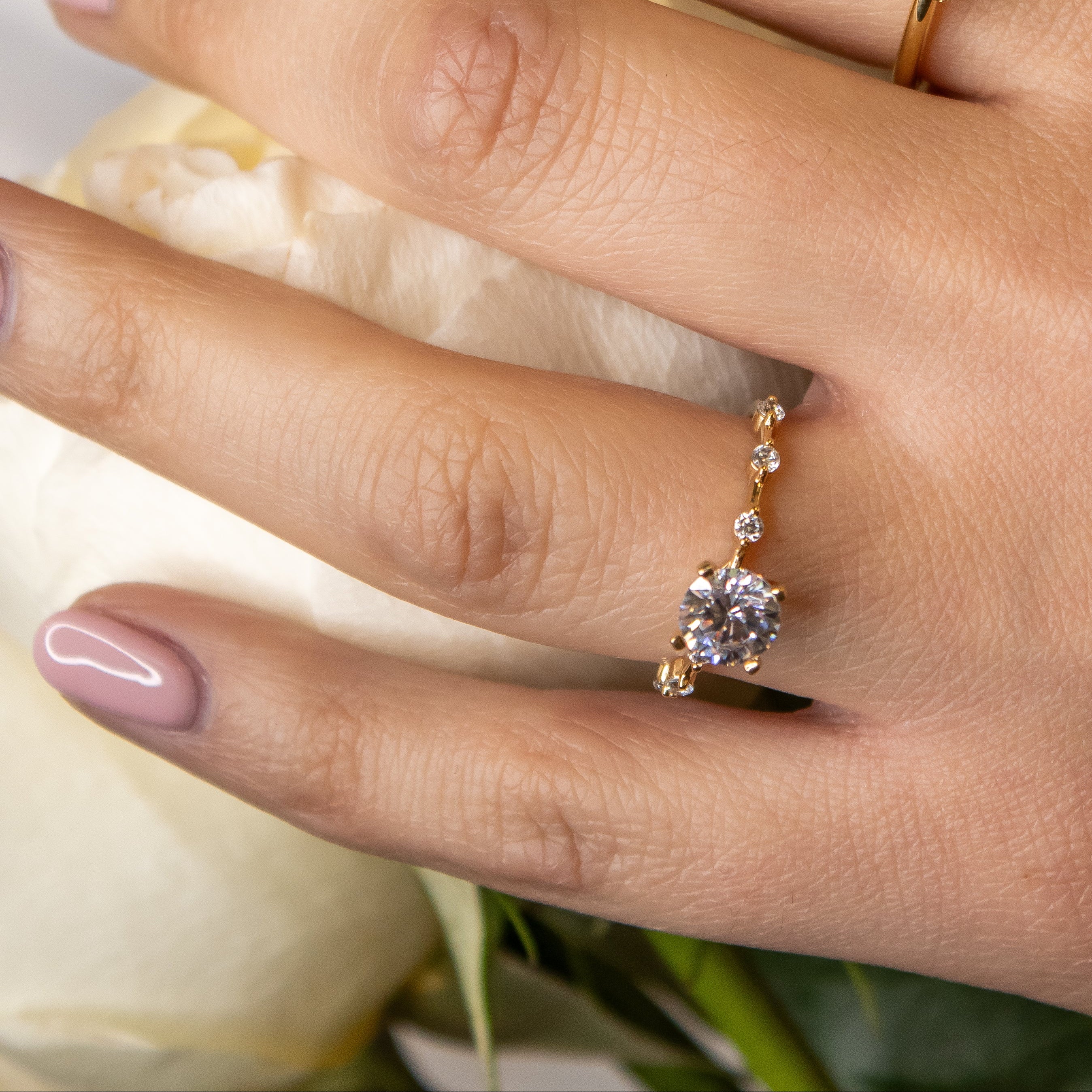 The Portia Distance Diamond Engagement Ring