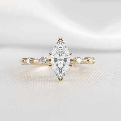 Shown in 1.0 Carat * The Portia Distance Diamond Engagement Ring | Lisa Robin#shape_marquise