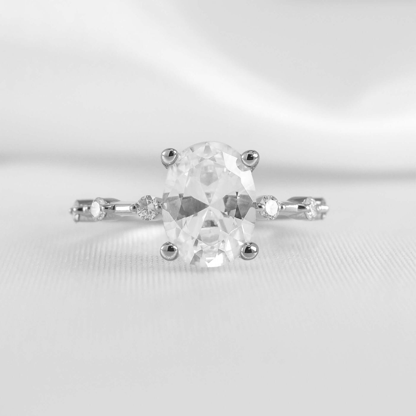 Shown in 1.8 Carat * Portia Distance Diamond Solitaire Engagement Ring | Lisa Robin#shape_oval