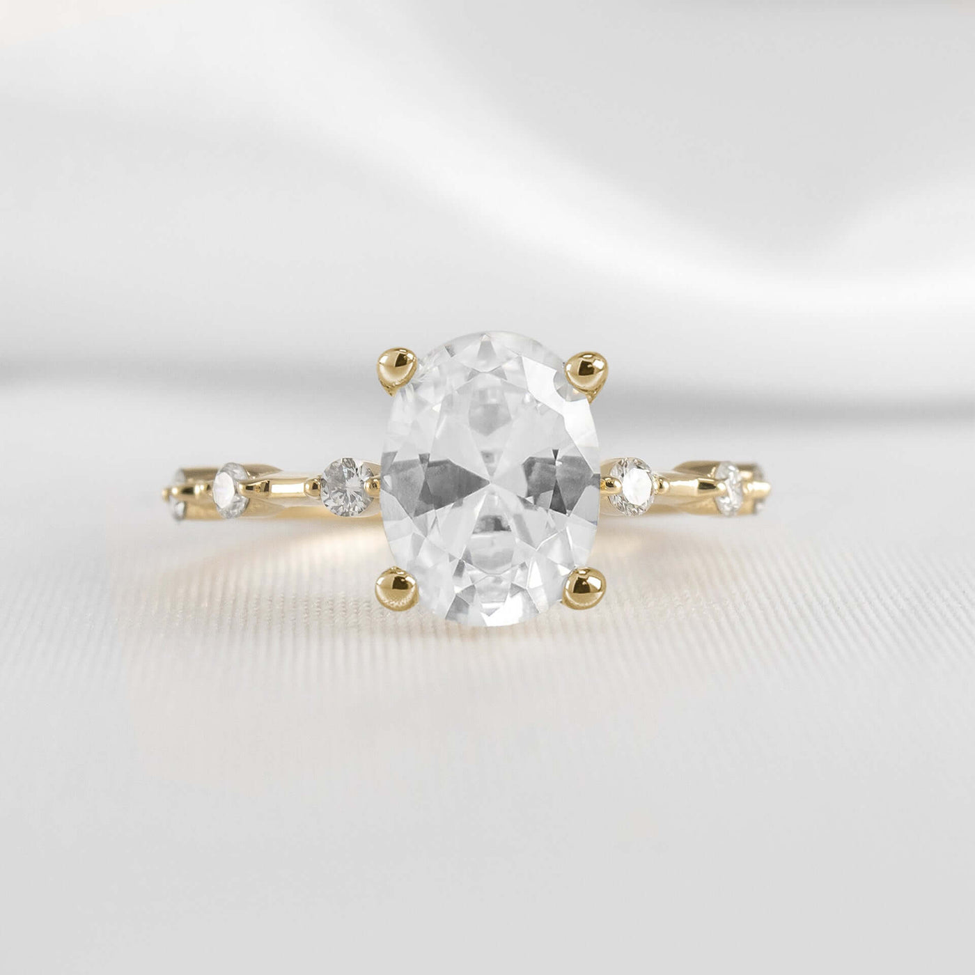 Shown in 1.8 Carat * Portia Distance Diamond Solitaire Engagement Ring | Lisa Robin#shape_oval