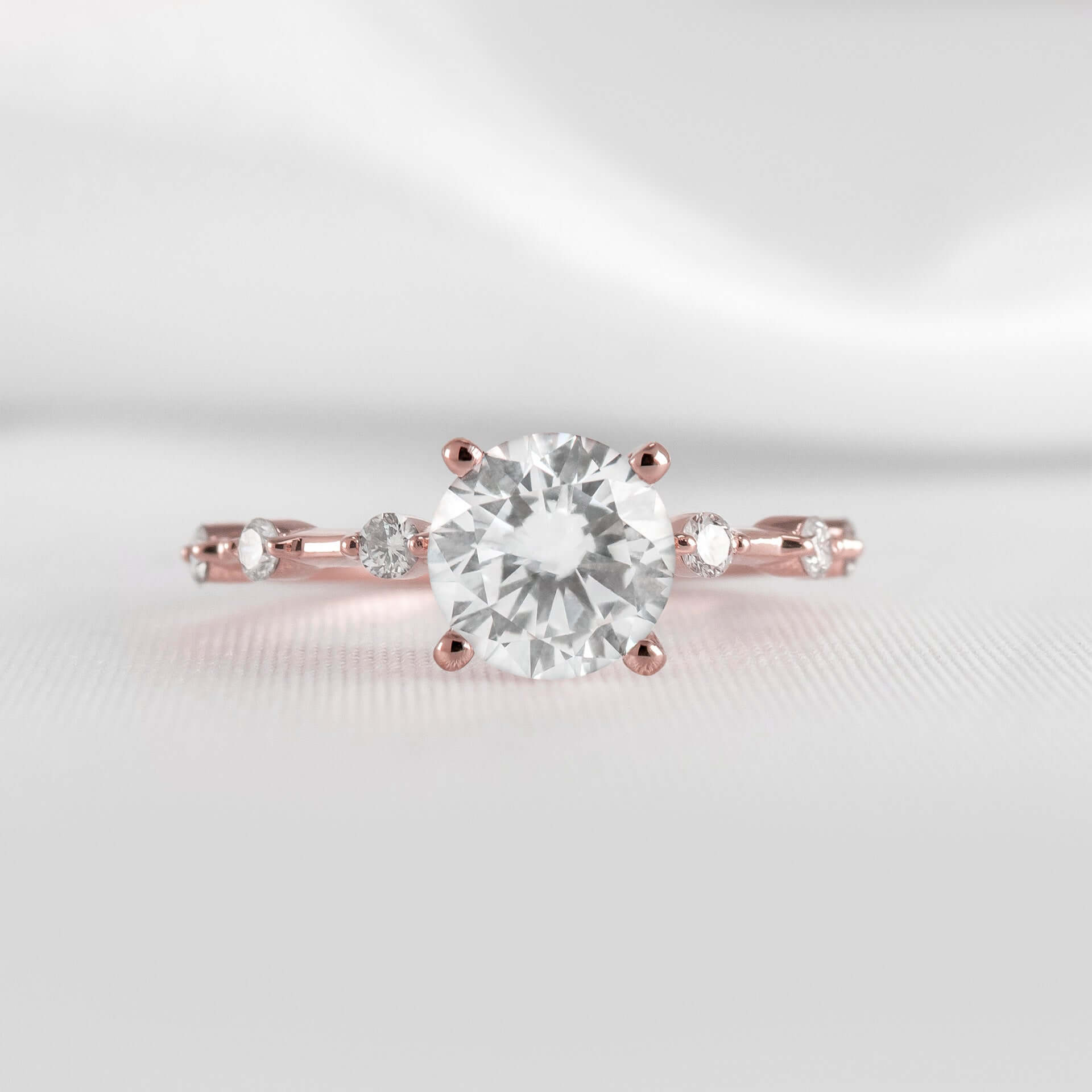 Shown in 1.0 Carat * Portia Distance Diamond Solitaire Engagement Ring | Lisa Robin#shape_round