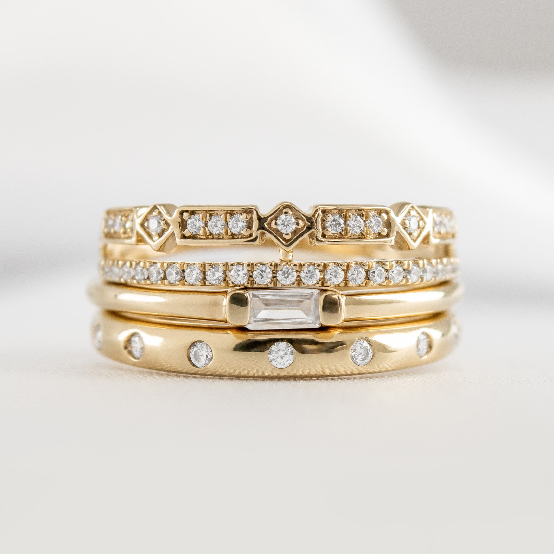 The Dominic Baguette Diamond Wedding Ring