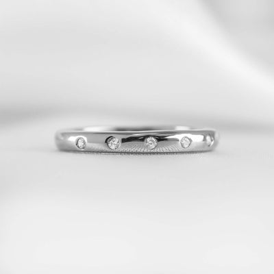 The Reese Diamond Dome Wedding Ring | Lisa Robin#10k-white-gold