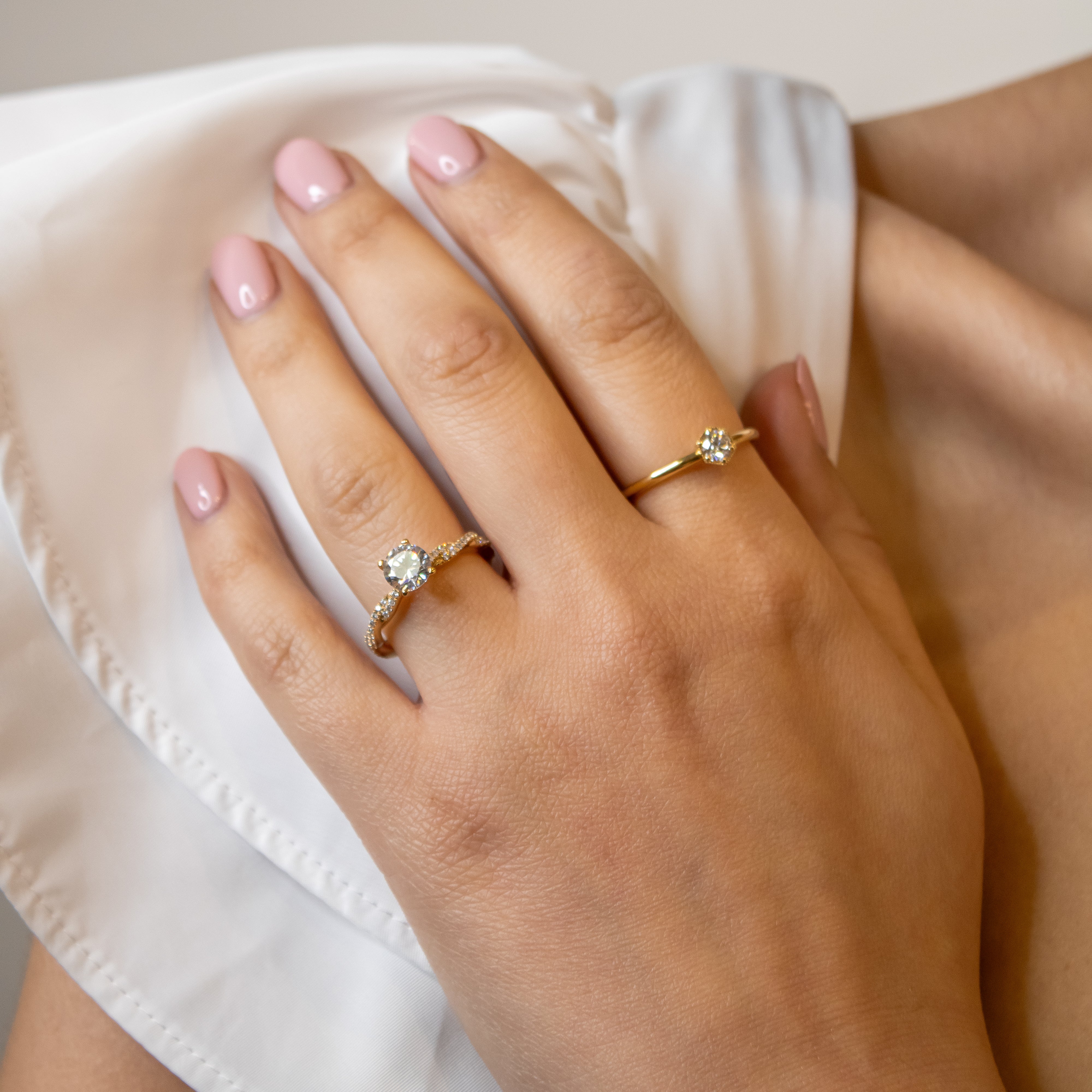 The Remy Diamond Twist Engagement Ring