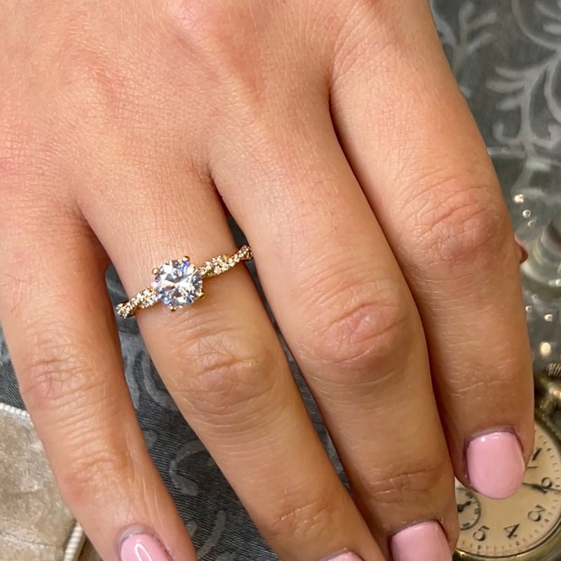 The Remy Diamond Twist Engagement Ring | Lisa Robin