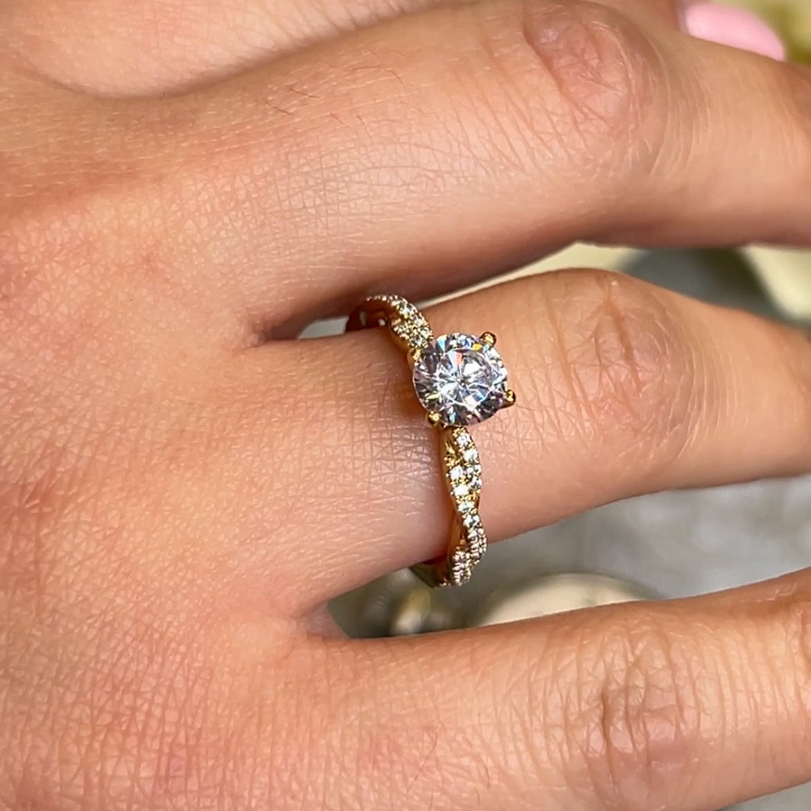 The Remy Diamond Twist Engagement Ring