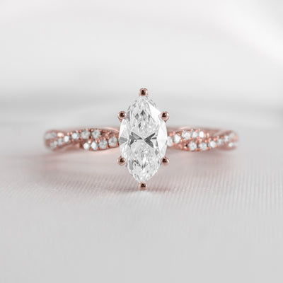 The Remy Diamond Twist Engagement Ring - Lisa Robin