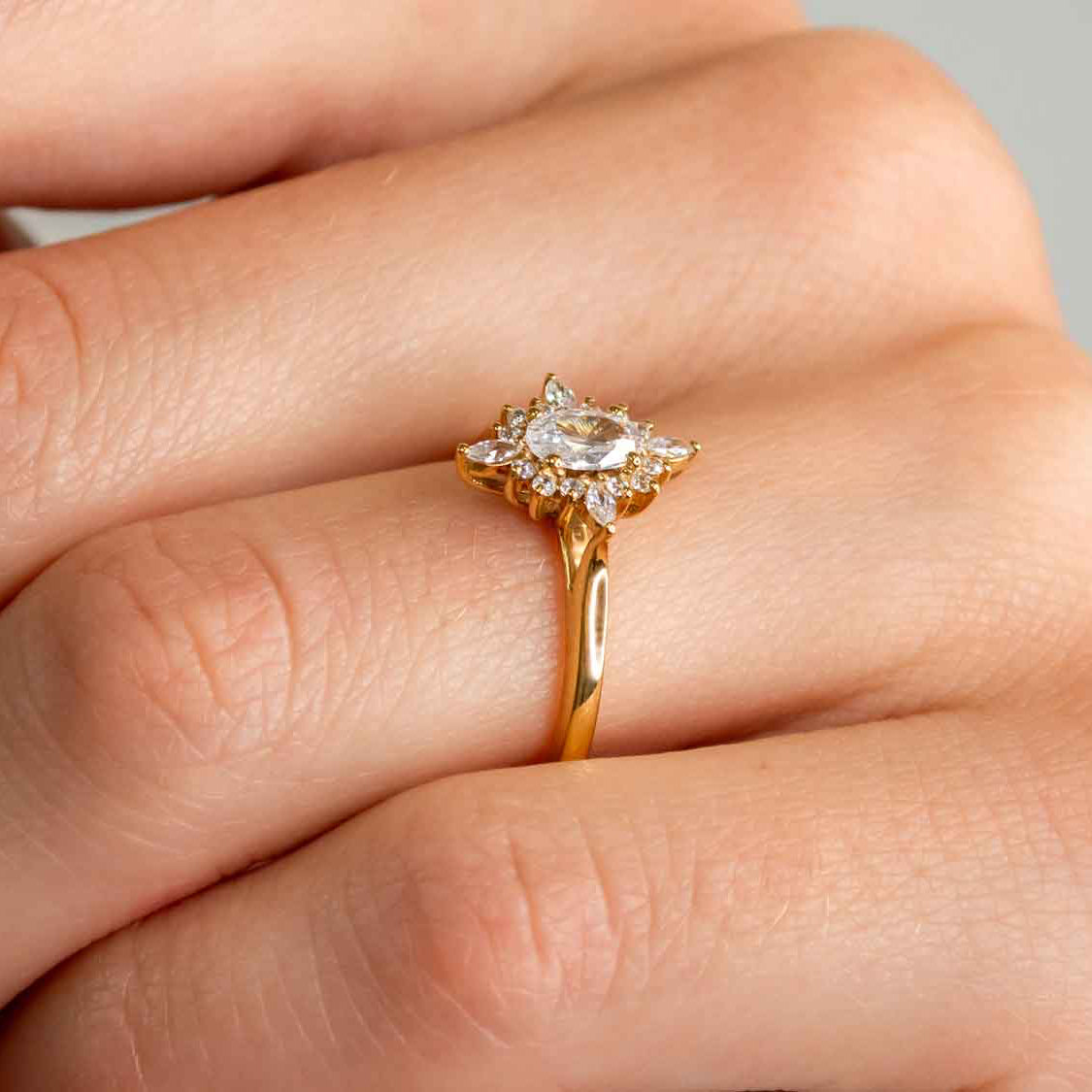 The Revel Halo Diamond Engagement Ring