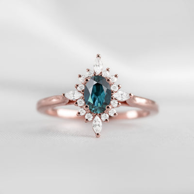 The Revel Halo Sapphire Engagement Ring | Lisa Robin