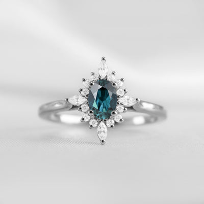 The Revel Halo Sapphire Engagement Ring | Lisa Robin