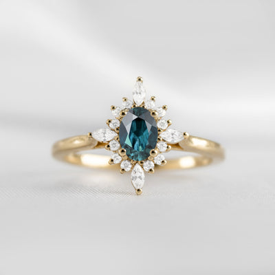 The Revel Halo Sapphire Engagement Ring | Lisa Robin