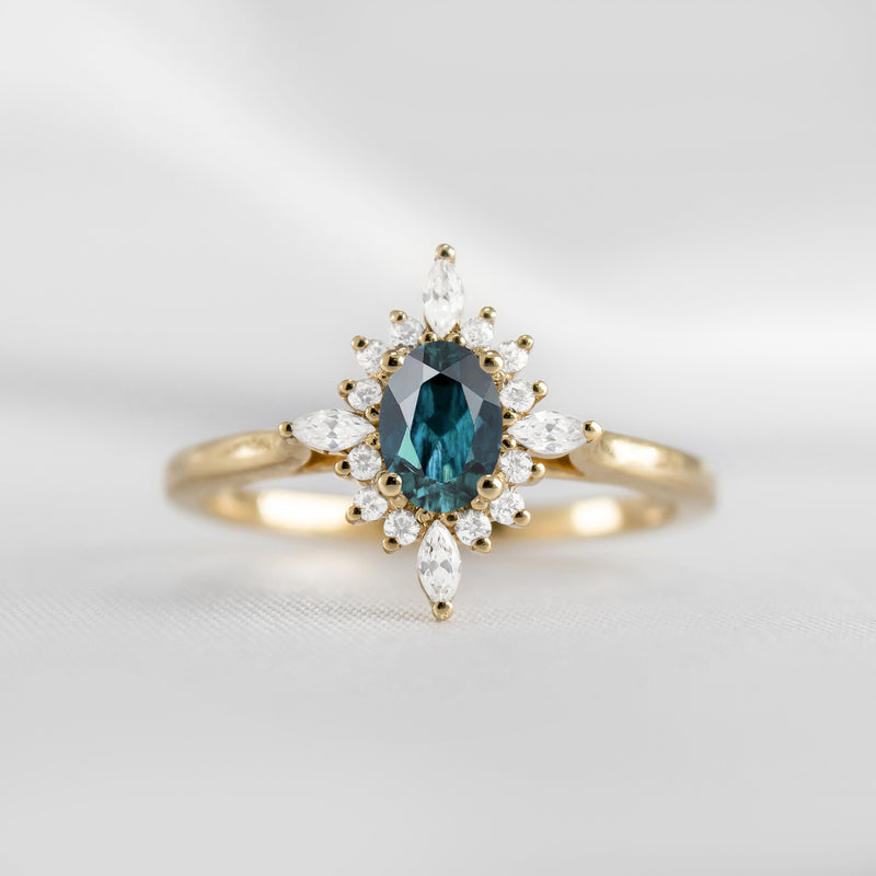 The Revel Halo Sapphire Engagement Ring | Lisa Robin