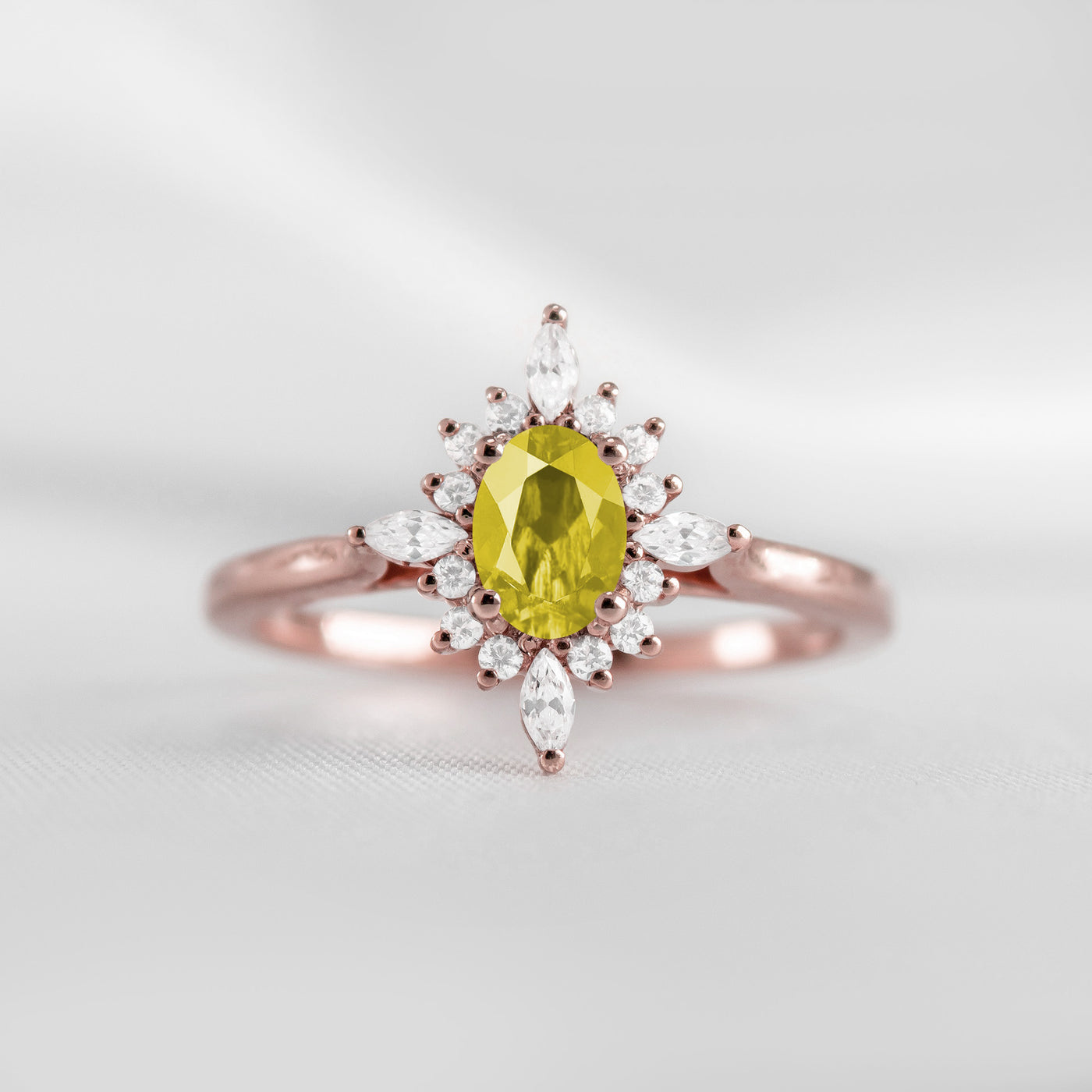 The Revel Halo Yellow Diamond Engagement Ring - Lisa Robin