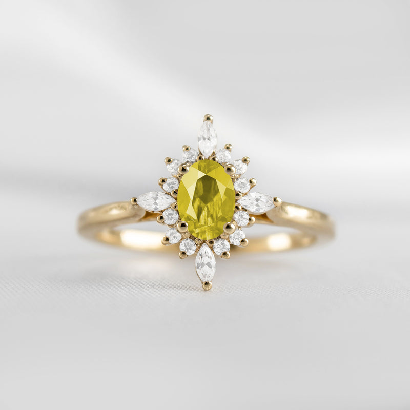 The Revel Halo Yellow Diamond Engagement Ring | Lisa Robin