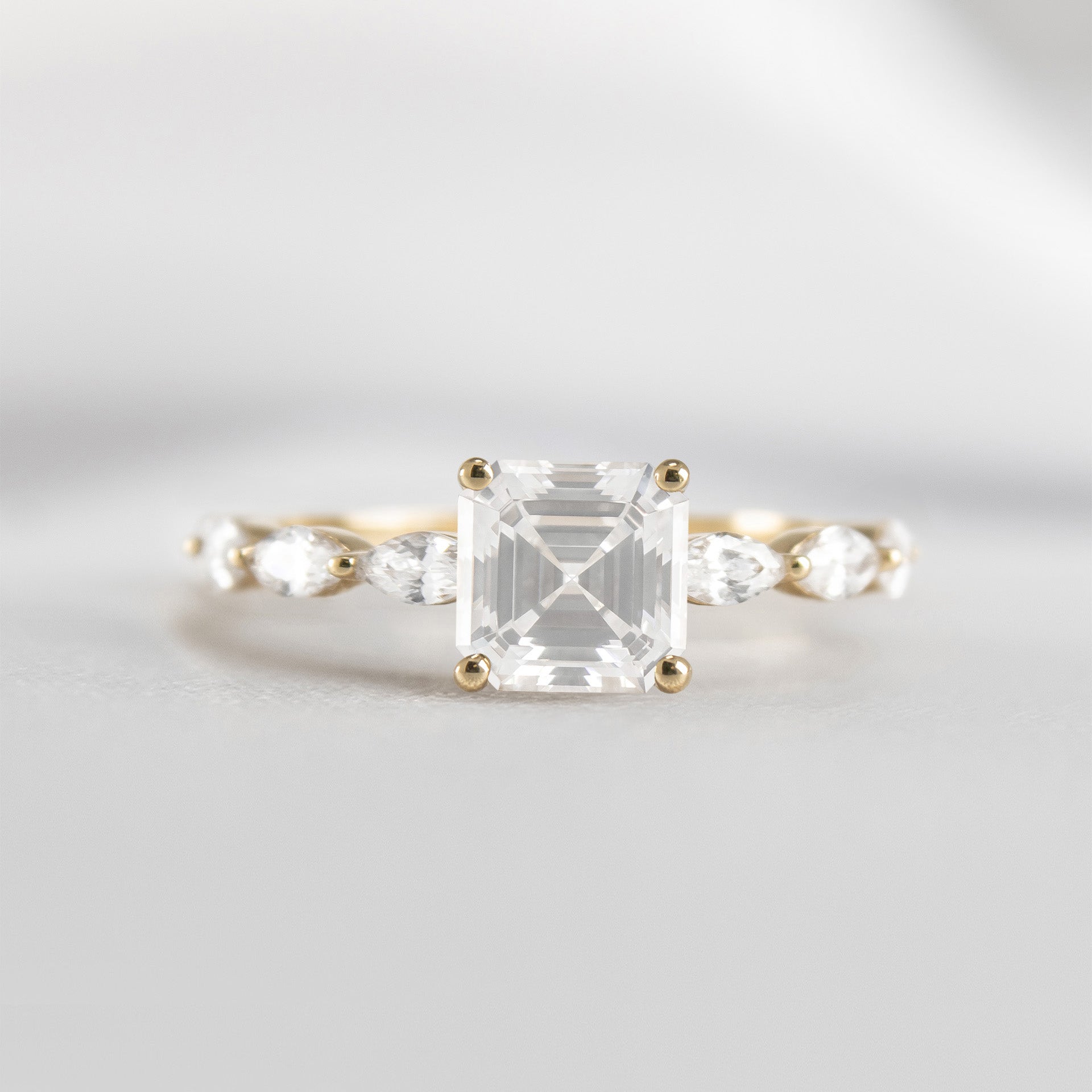 Shown in 1.0 Carat * The Riley Marquise Stone Diamond Engagement Ring | Lisa Robin#color_14k-yellow-gold