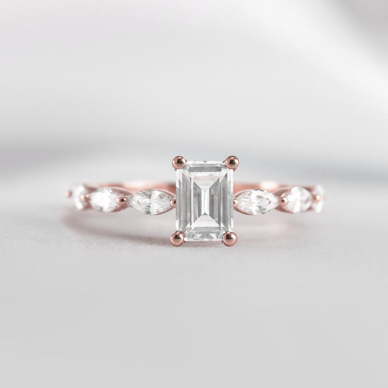 Shown in 1.0 Carat * The Riley Marquise Stone Diamond Engagement Ring | Lisa Robin