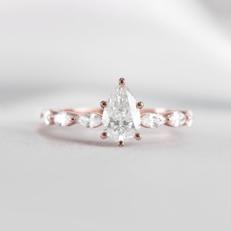 Shown in 1.0 Carat * The Riley Marquise Stone Diamond Engagement Ring | Lisa Robin