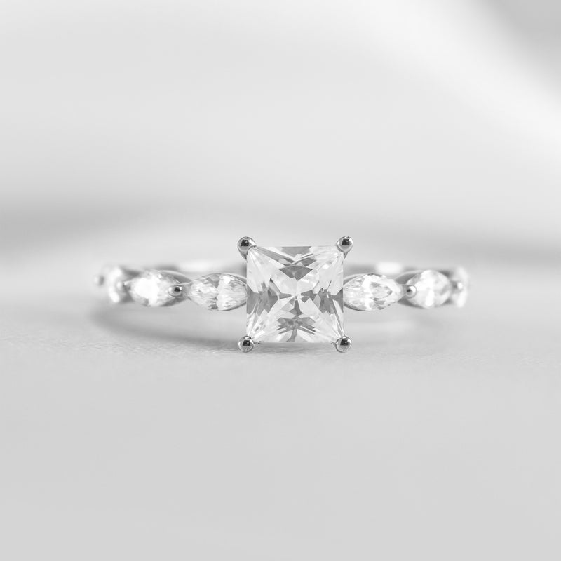 Shown in 1.0 Carat Diamond* The Riley Marquise Stone Diamond Engagement Ring | Lisa Robin