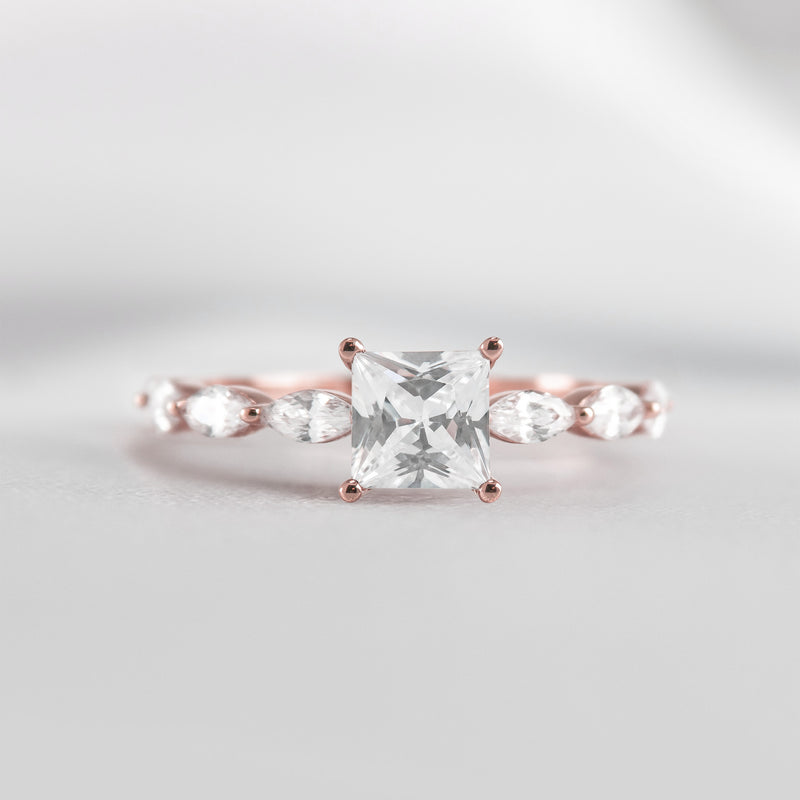 Shown in 1.0 Carat * The Riley Marquise Stone Diamond Engagement Ring | Lisa Robin