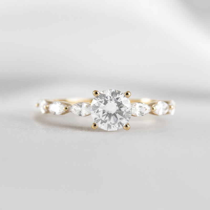 Shown in 1.0 Carat * The Riley Marquise Stone Diamond Engagement Ring | Lisa Robin