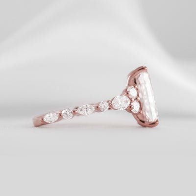 Shown in 5.0 Carat *The Safa Diamond Engagement Ring | Lisa Robin#color_14k-rose-gold
