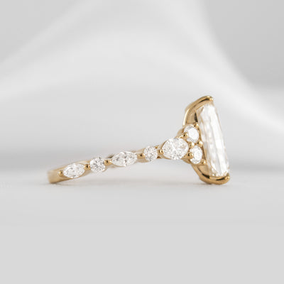 Shown in 5.0 Carat *The Safa Diamond Engagement Ring custom made| Lisa Robin#color_14k-yellow-gold
