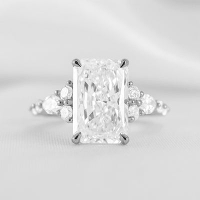 Shown in 5.0 Carat *The Safa Diamond Engagement Ring | Lisa Robin#color_platinum