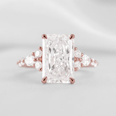 Shown in 5.0 Carat *The Safa Diamond Engagement Ring | Lisa Robin#color_14k-rose-gold