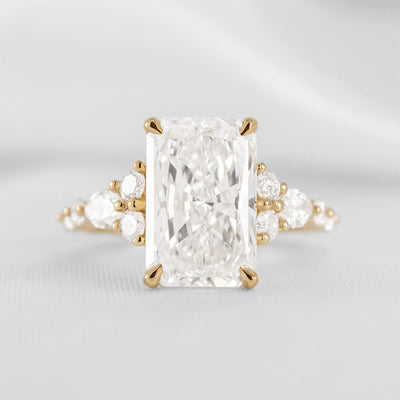 Shown in 5.0 Carat *The Safa Diamond Engagement Ring | Lisa Robin#color_14k-yellow-gold