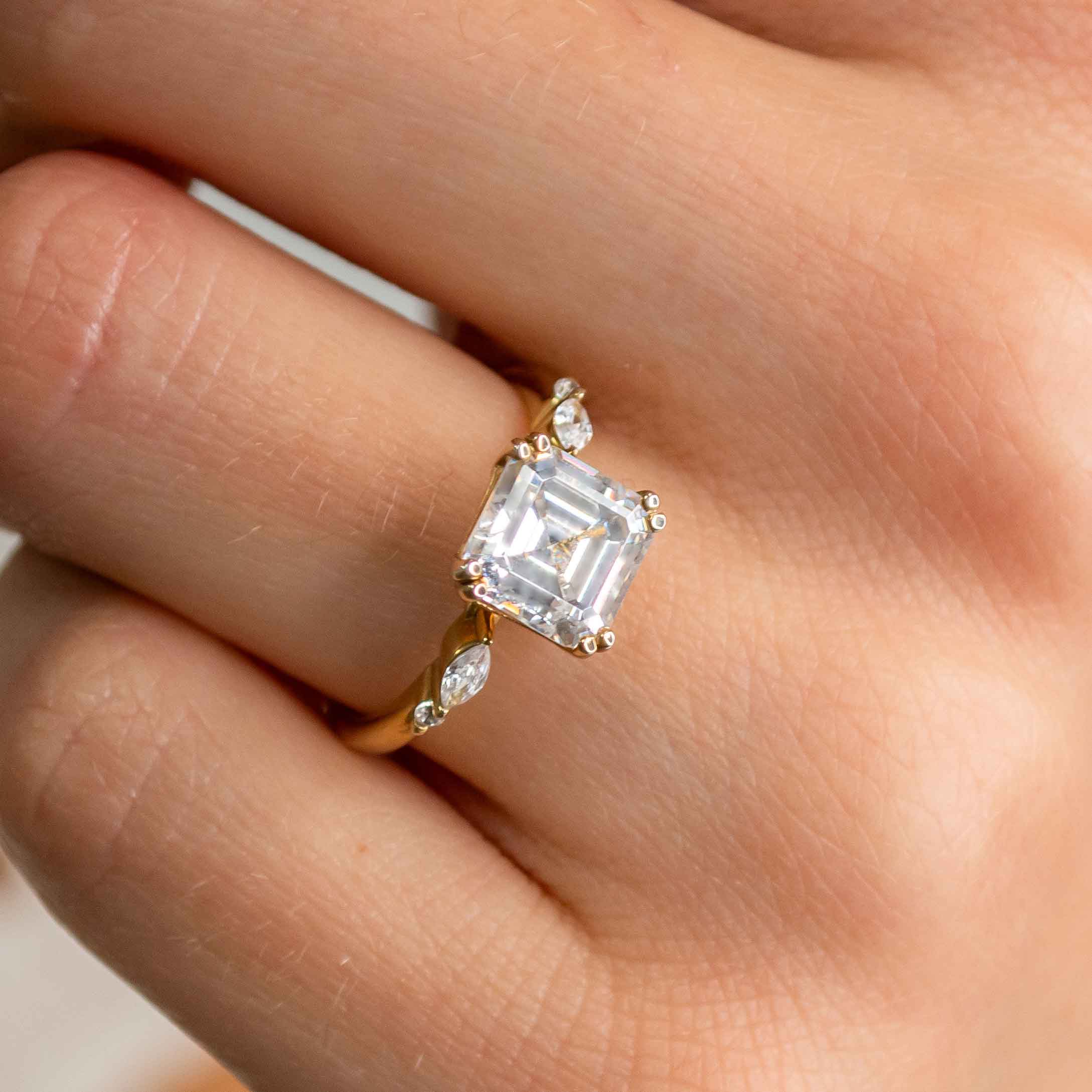 Shown in 1.80 carat Diamond* The Sage Double Prong Diamond Engagement Ring / Lisa Robin#color_14k-white-gold