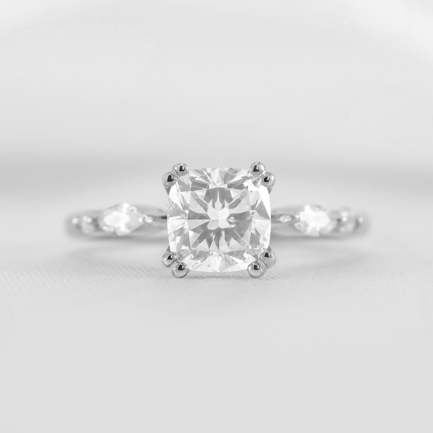 Shown in 1.80 carat * The Sage Double Prong Diamond Engagement Ring#color_14k-white-gold