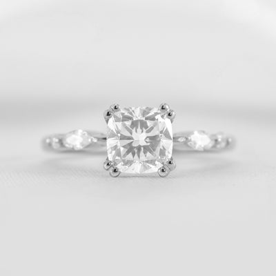 Shown in 1.80 carat * The Sage Double Prong Diamond Engagement Ring#color_14k-white-gold