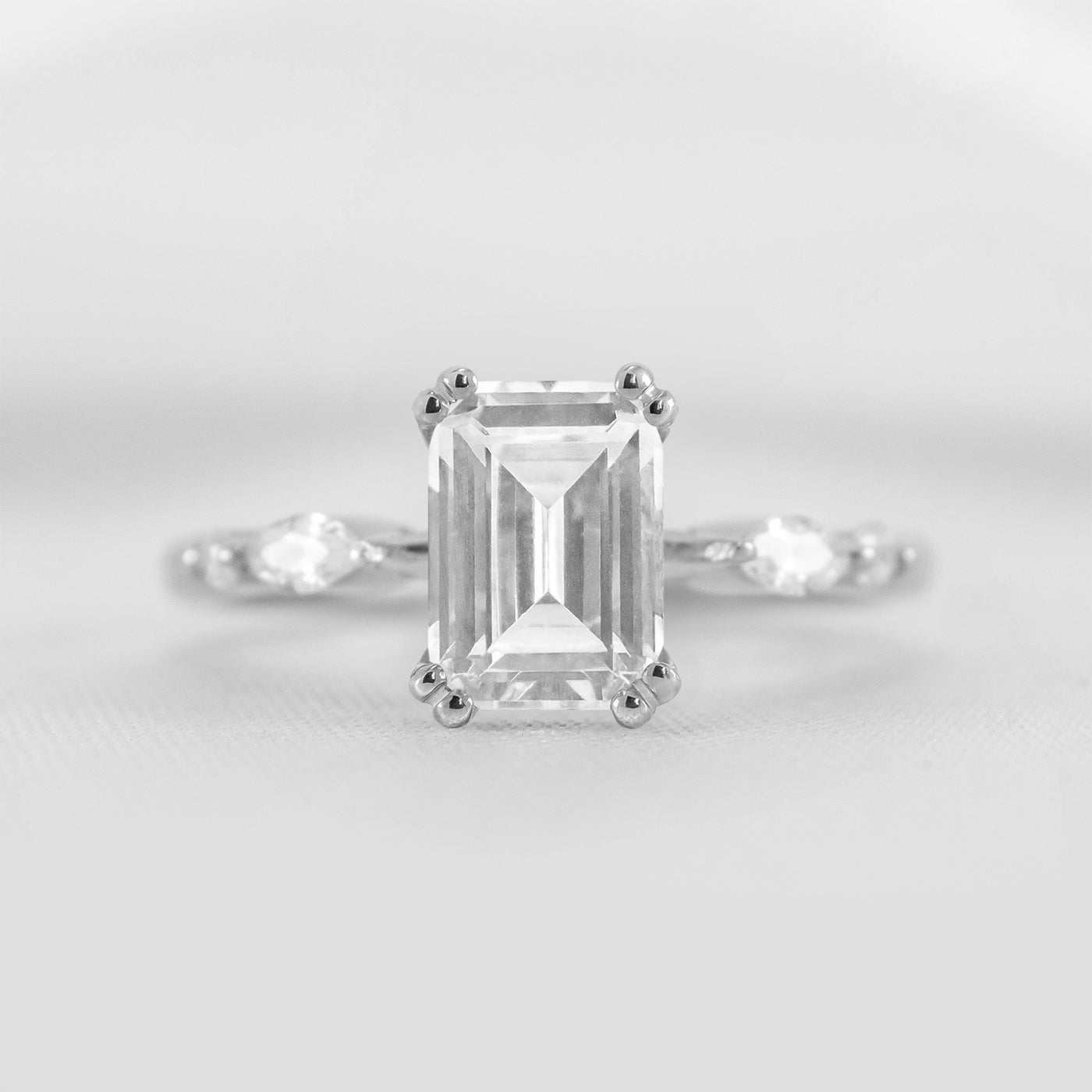 Shown in 2.25 carat * The Sage Double Prong Diamond Engagement Ring#color_14k-white-gold